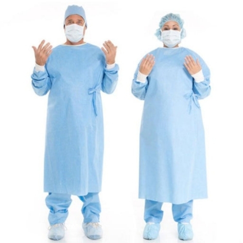 Isolation gown AAMI3-size 120 x 140 cm-with Elastic Wrists-Resistant and Latex-Free Gowns
