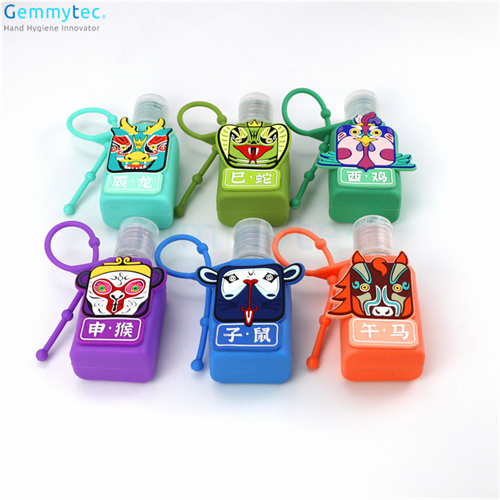 Alcohol Disinfection Gel With Chinese Zodiac Silicone Holder-Volume 30ml-Clean Scent, Attractive and adorable