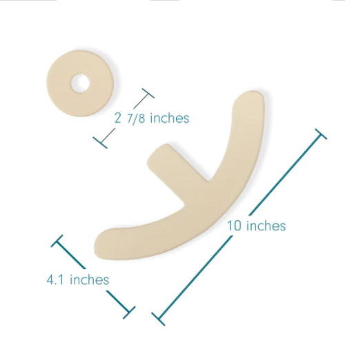 Silicone scar sheet - Breast kit, color brown, scar care solution