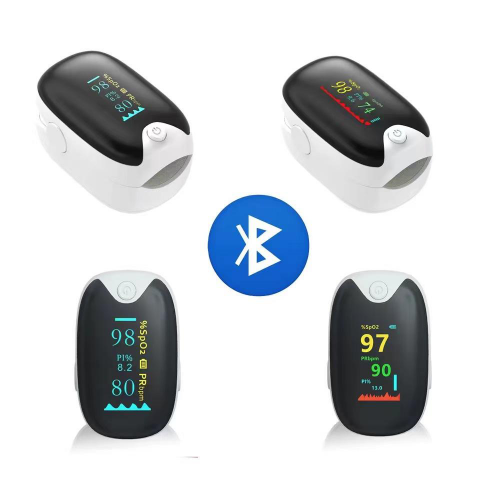 Fingertip Pulse Oximeter Blood Oxygen Saturation Monitor with Alarm, Plethysmograph and Perfusion Index