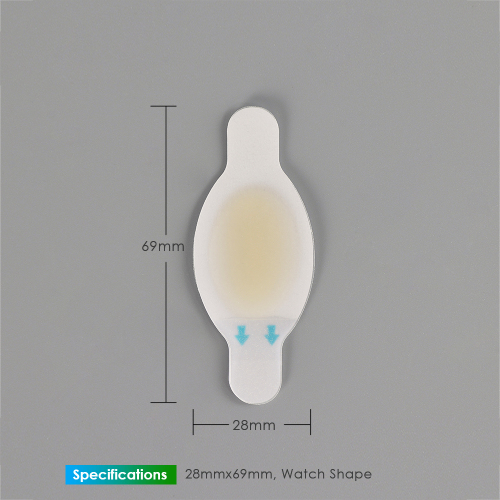 Foot patch hydrocolloid-Watch shape-L size-28mmx69mm-Blister bandage