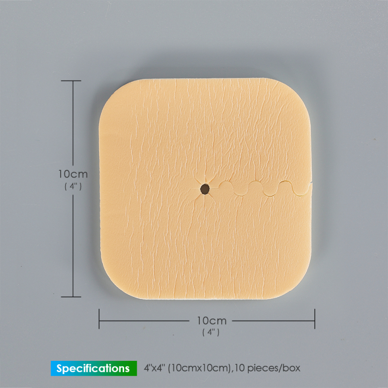 Tracheostomy Foam Dressing Non-Adhesive Type, size 10 cm x 10 cm/ 4"x 4",Advanced Wound Care Solution, Comfortable Healing for Wounds