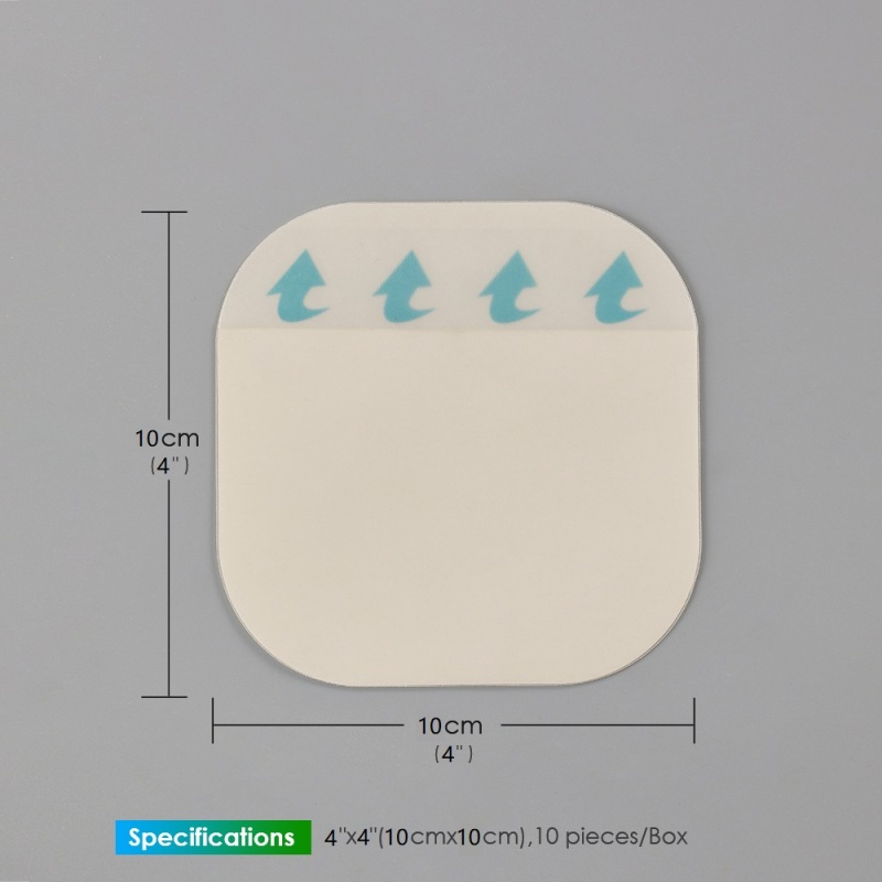 Ultra-thin Hydrocolloid dressing, size 10 cm x 10 cm / 4"x 4", Thickness 0.3mm, 0.4mm, 0.5mm, 0.6mm customizable solutions