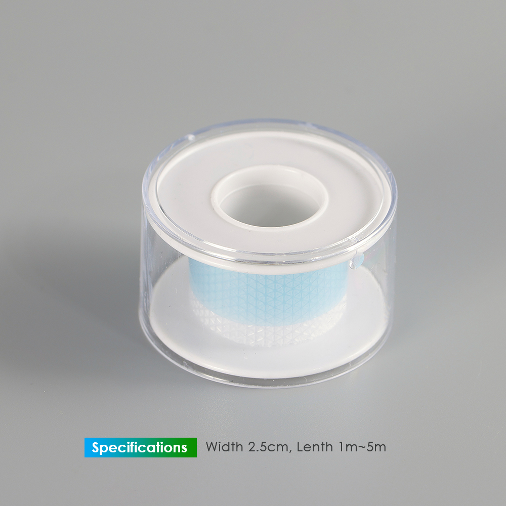 Silicone scar tape roll, size Width 2.5 cm, Lenth 1 m~5 m, color blue, scar care solution