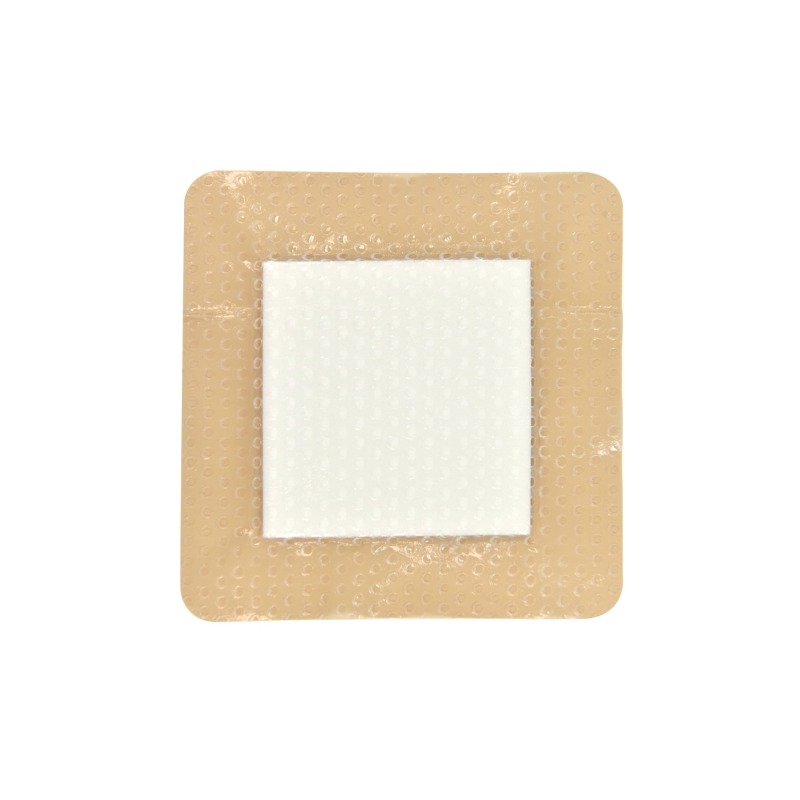 Silicone Adhesive Foam Dressing without Border， Size 18 cm x 18 cm / 7'' x 7'', Advanced Wound Care Solution