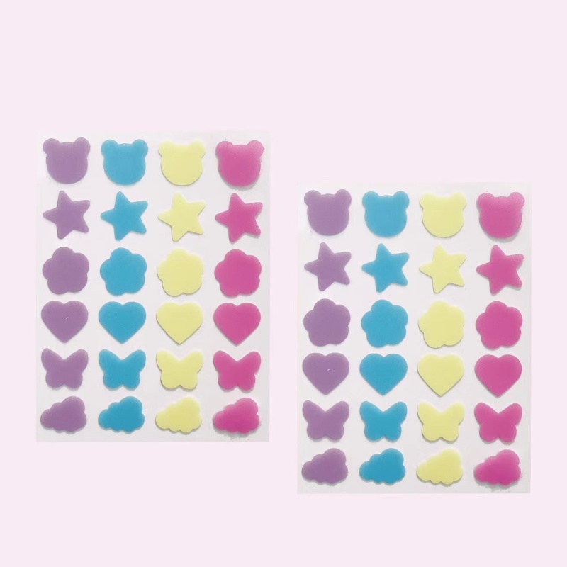 Acne patch-Multishape sticker-24 pieces-Multicolor-Hydrocolloid acne patch
