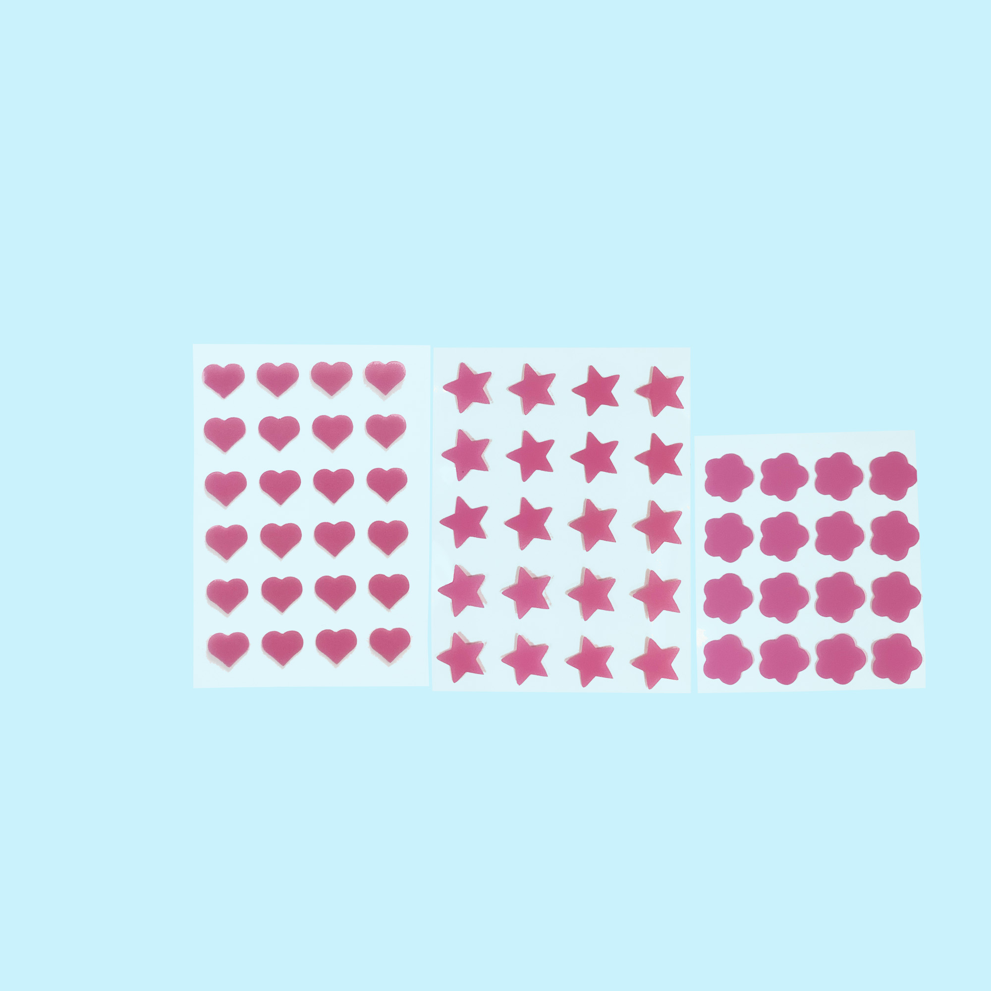 Acne patch-Flower shape sticker-16 pieces-Pink color-Hydrocolloid acne patch
