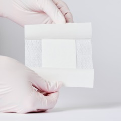 Medical non-woven dressing with pad-Non-Size 10 x 10 cm-with Absorbent pad