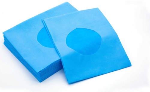 Disposable Surgical Drape with Hole-size 50 x 50 cm-for Dental Bibs, Nails, Tattoo, Dentist, Medical