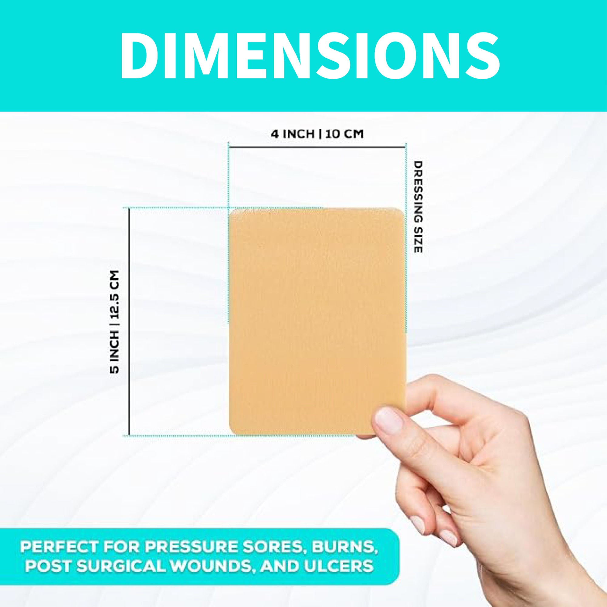 Silicone Adhesive Foam Dressing 18 cm x 18 cm Silicone Foam Dressing