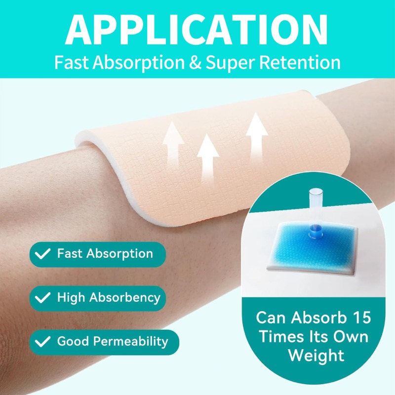 Silicone Adhesive Foam Dressing 18 cm x 18 cm Silicone Foam Dressing