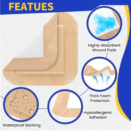 Silicone Adhesive Border Foam Dressing 12.5 cm x 12.5 cm – Advanced Wound Care Solution