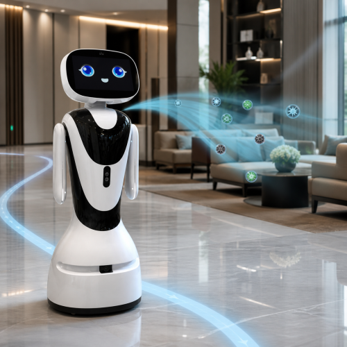 Ami AI Service Robot for Reception, Patrol and Disinfection