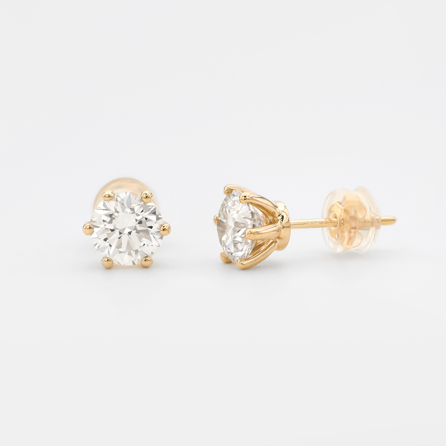 Lab-grown Diamond Earring - 10k/14K/18K Gold, PT, Customizable