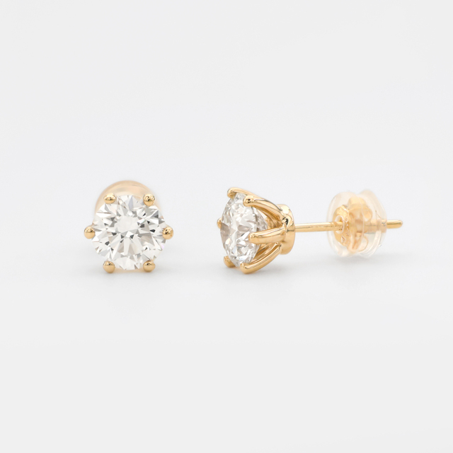 Lab-grown Diamond Earring - 10k/14K/18K Gold, PT, Customizable