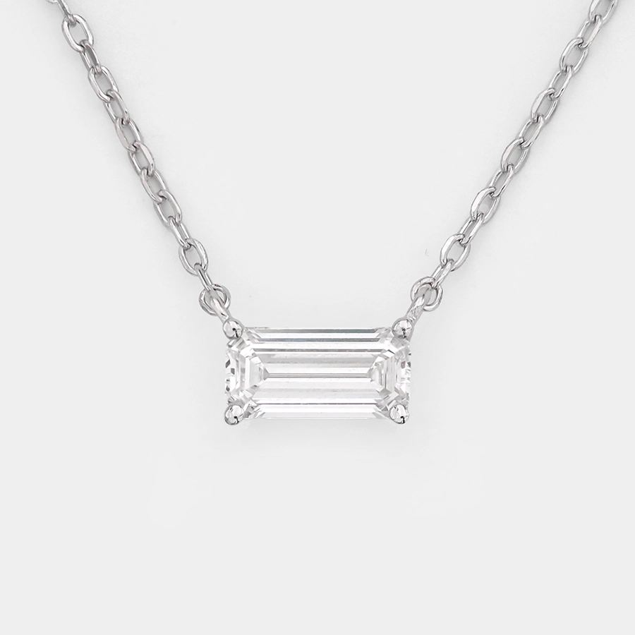 Lab-grown Diamond Necklace - 10k/14K/18K Gold, PT, Customizable