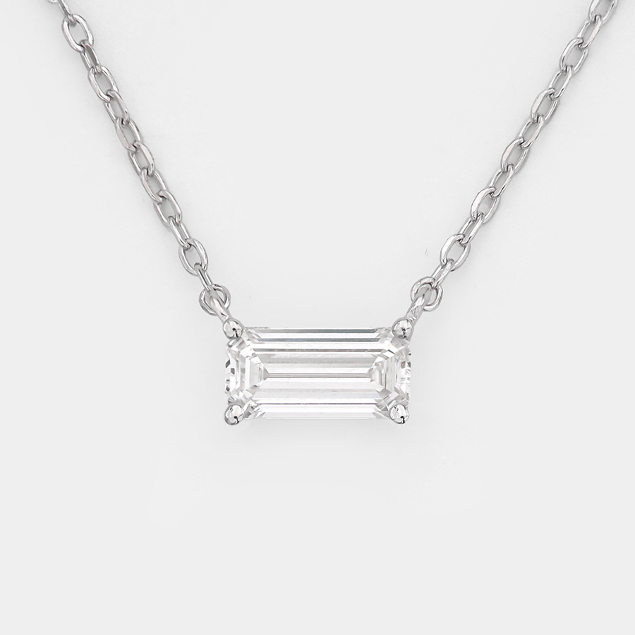 Lab-grown Diamond Necklace - 10k/14K/18K Gold, PT, Customizable