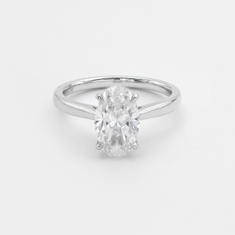 Lab-grown Diamond Ring - 10k/14K/18K Gold, PT, Customizable