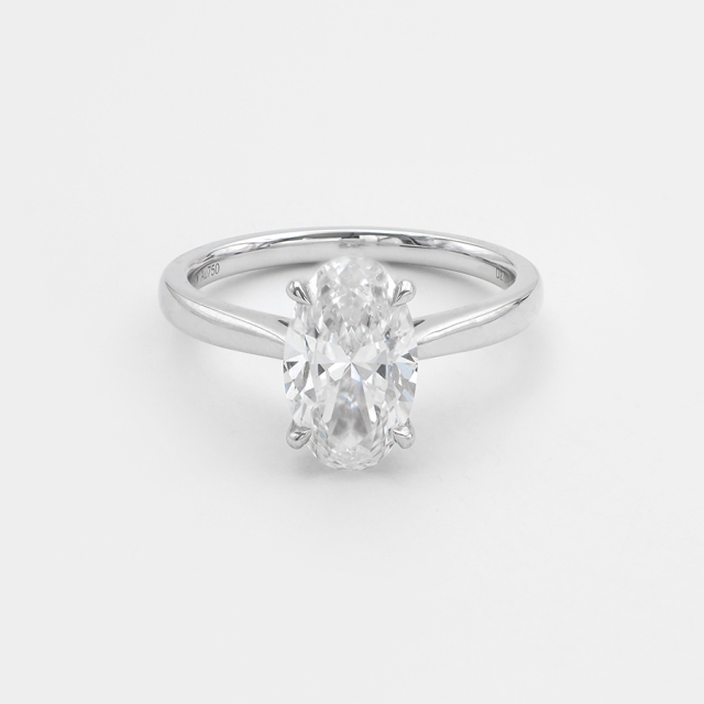 Lab-grown Diamond Ring - 10k/14K/18K Gold, PT, Customizable