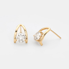 Lab-grown Diamond Earring - 10k/14K/18K Gold, PT, Customizable