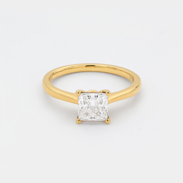 Lab-grown Diamond Ring - 10k/14K/18K Gold, PT, Customizable