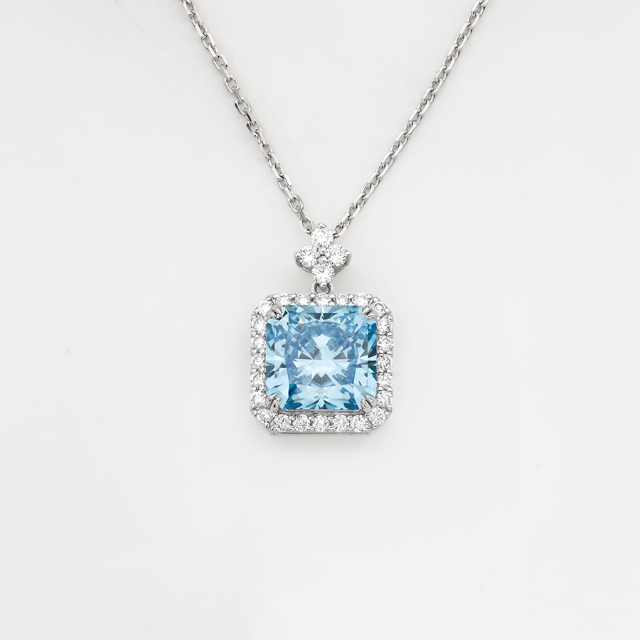 Lab-grown Diamond Necklace - 10k/14K/18K Gold, PT, Customizable