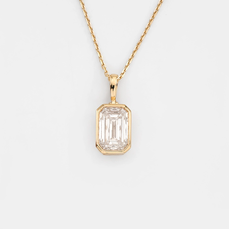 Lab-grown Diamond Necklace - 10k/14K/18K Gold, PT, Customizable