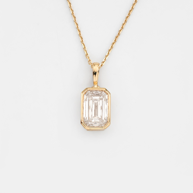 Lab-grown Diamond Necklace - 10k/14K/18K Gold, PT, Customizable