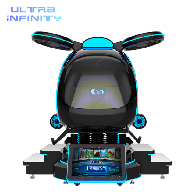 Black Vr Helicopter Game Simulator 2 Players- 9D VR Airplane Machine