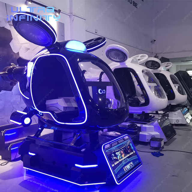 Black Vr Helicopter Game Simulator 2 Players- 9D VR Airplane Machine