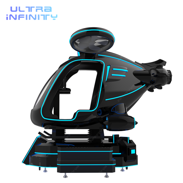 Black Vr Helicopter Game Simulator 2 Players- 9D VR Airplane Machine