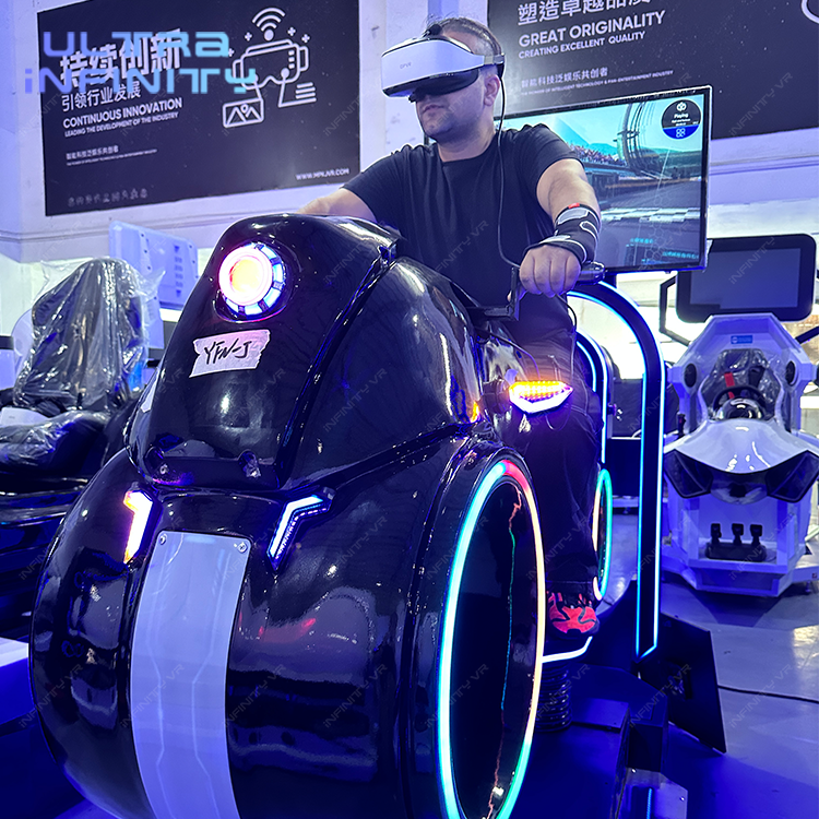 Black VR Thunder Motorcycle Simulator- 9d VR Motor Racing Game Machine