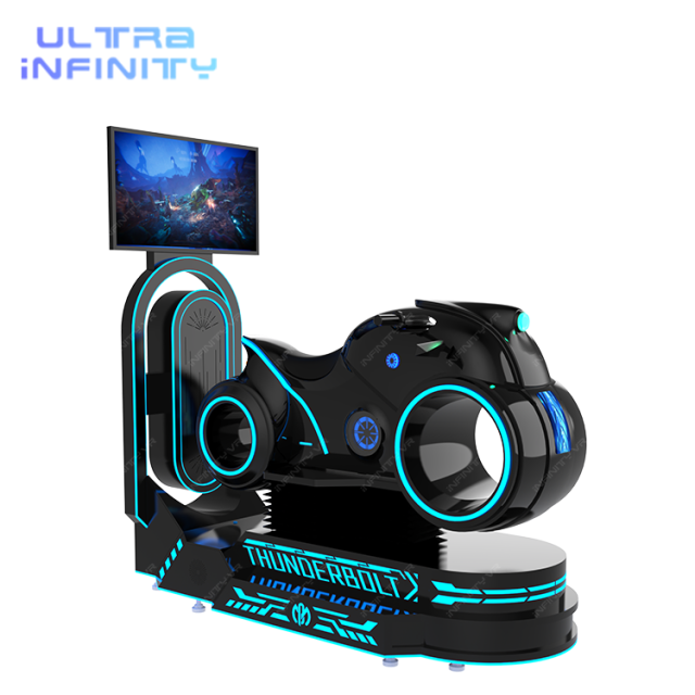 Black VR Thunder Motorcycle Simulator- 9d VR Motor Racing Game Machine