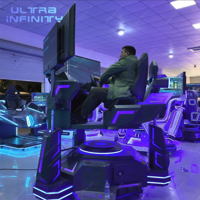 3DOF 3 Screens Rotating Racing Car Machine-360 Degree Horizontal Rotation Racing Simulator Cockpit