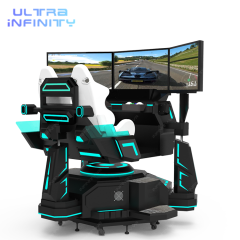 3DOF 3 Screens Rotating Racing Car Machine-360 Degree Horizontal Rotation Racing Simulator Cockpit