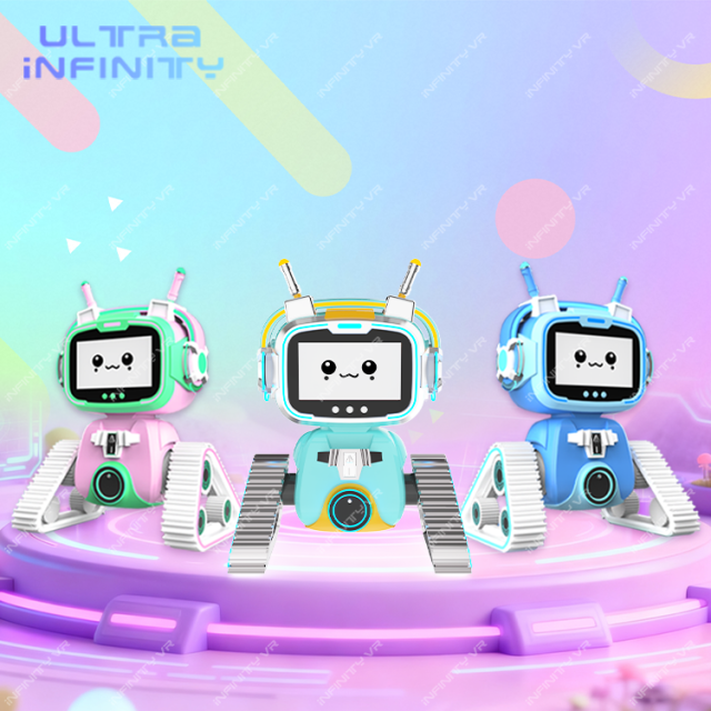 Kids Robo VR Game Simulator- Double Side Use Robo Design VR Machine for Children