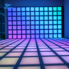 Infinity Grid LED Dance Floor Game, Interactive Light up Jumping Tiles for Party Room & Event Rental, Multiplayer Challenge Game