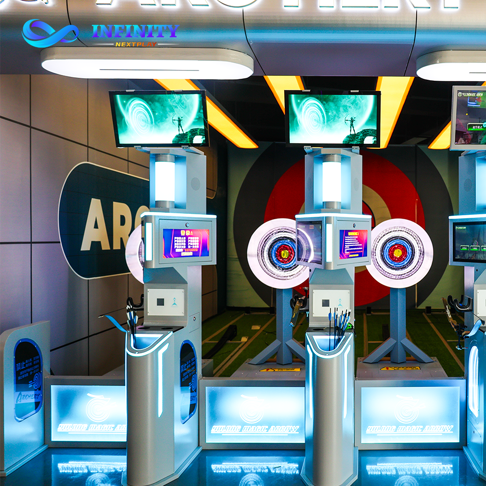 Digital Archery Simulator for Full Venue Solution - Adjustable Track Distance & Dual Screen - Ideal for Sports Bars and Clubs - A4
