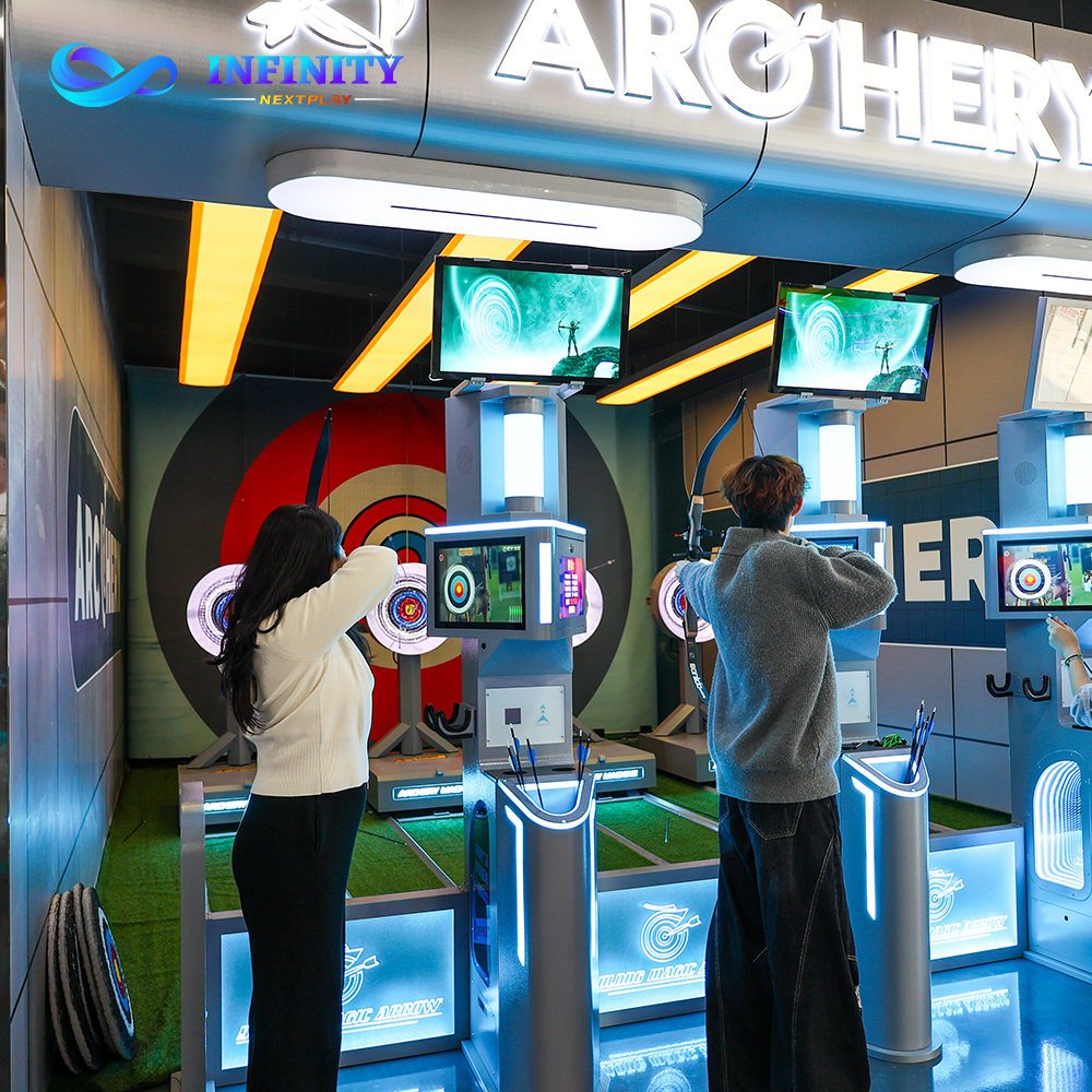 Digital Archery Simulator for Full Venue Solution - Adjustable Track Distance & Dual Screen - Ideal for Sports Bars and Clubs - A4