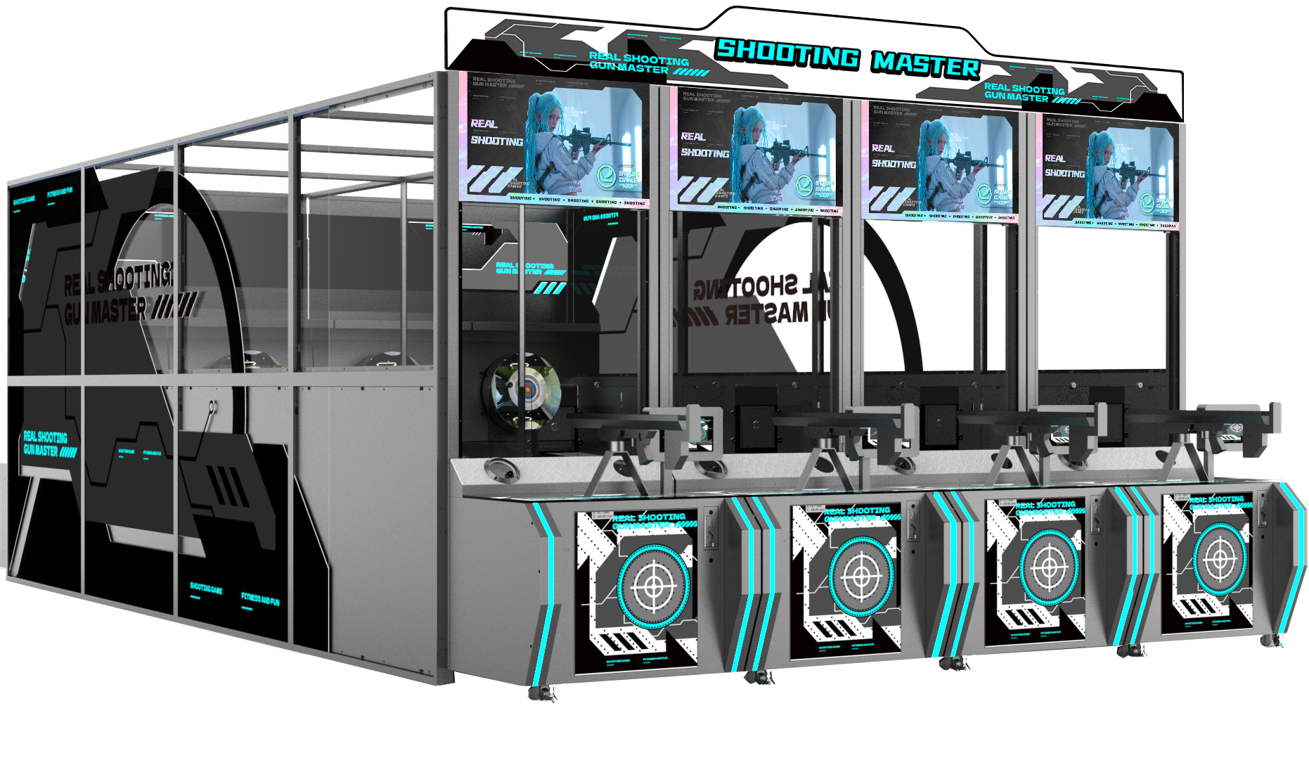 Digital Scoring Shooting Simulator for Full Venue Solution - Real-time Leaderboard & Rewards - Ideal for Team Building & Clubs - Q4