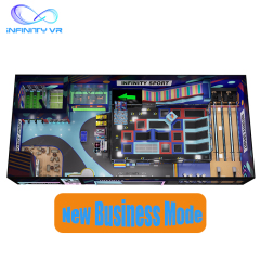 Custom Interactive Sportainment Equipment Multiple Games Modern Urban Play Park Kids & Adults Social Sports Club FEC Setup