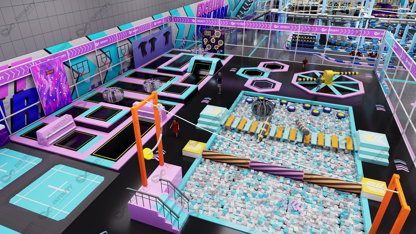 3D visualization of a multi-level children&rsquo;s play structure