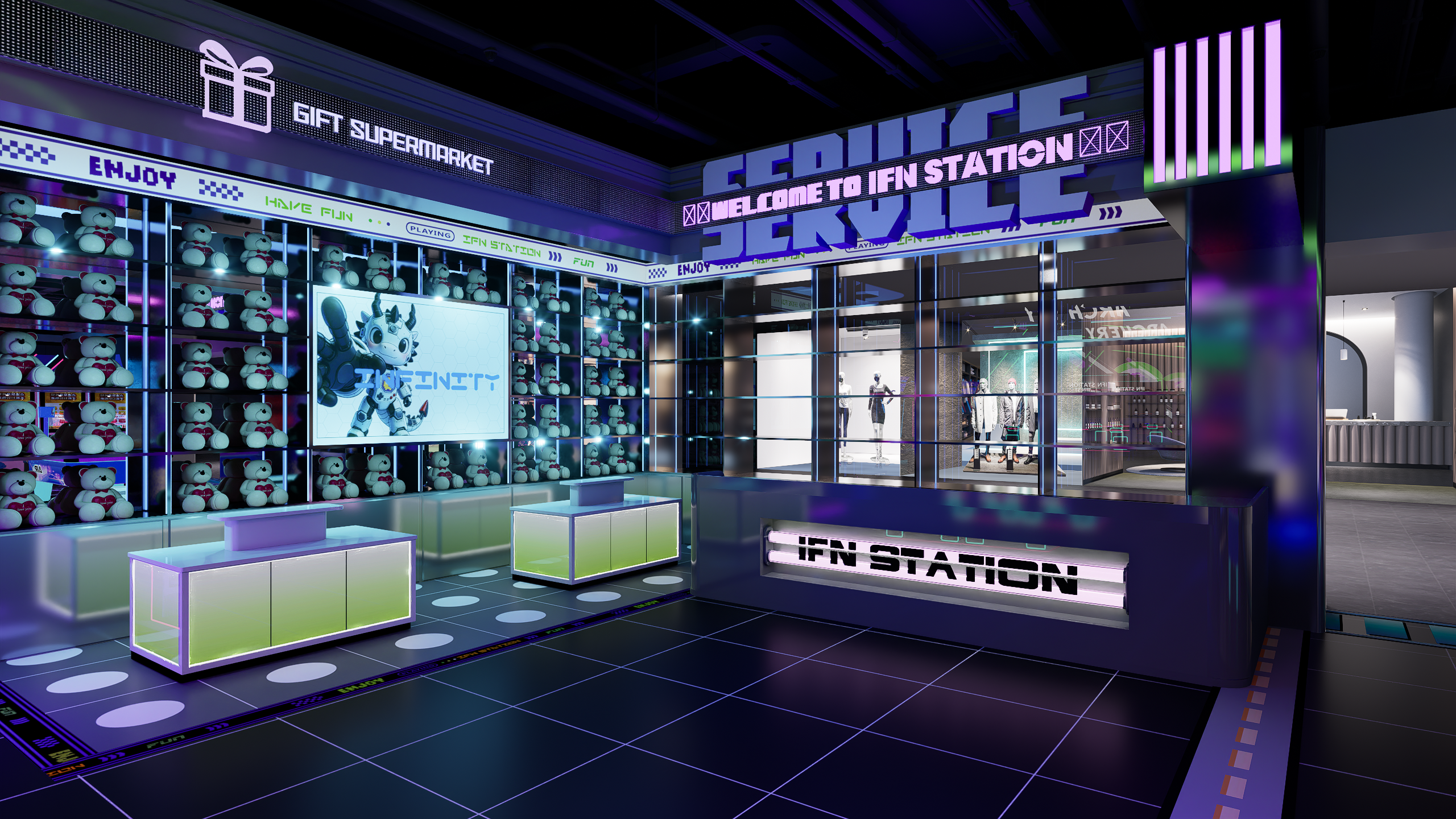 Prize Redemption Hub in 300sqm indoor VR entertainment center
