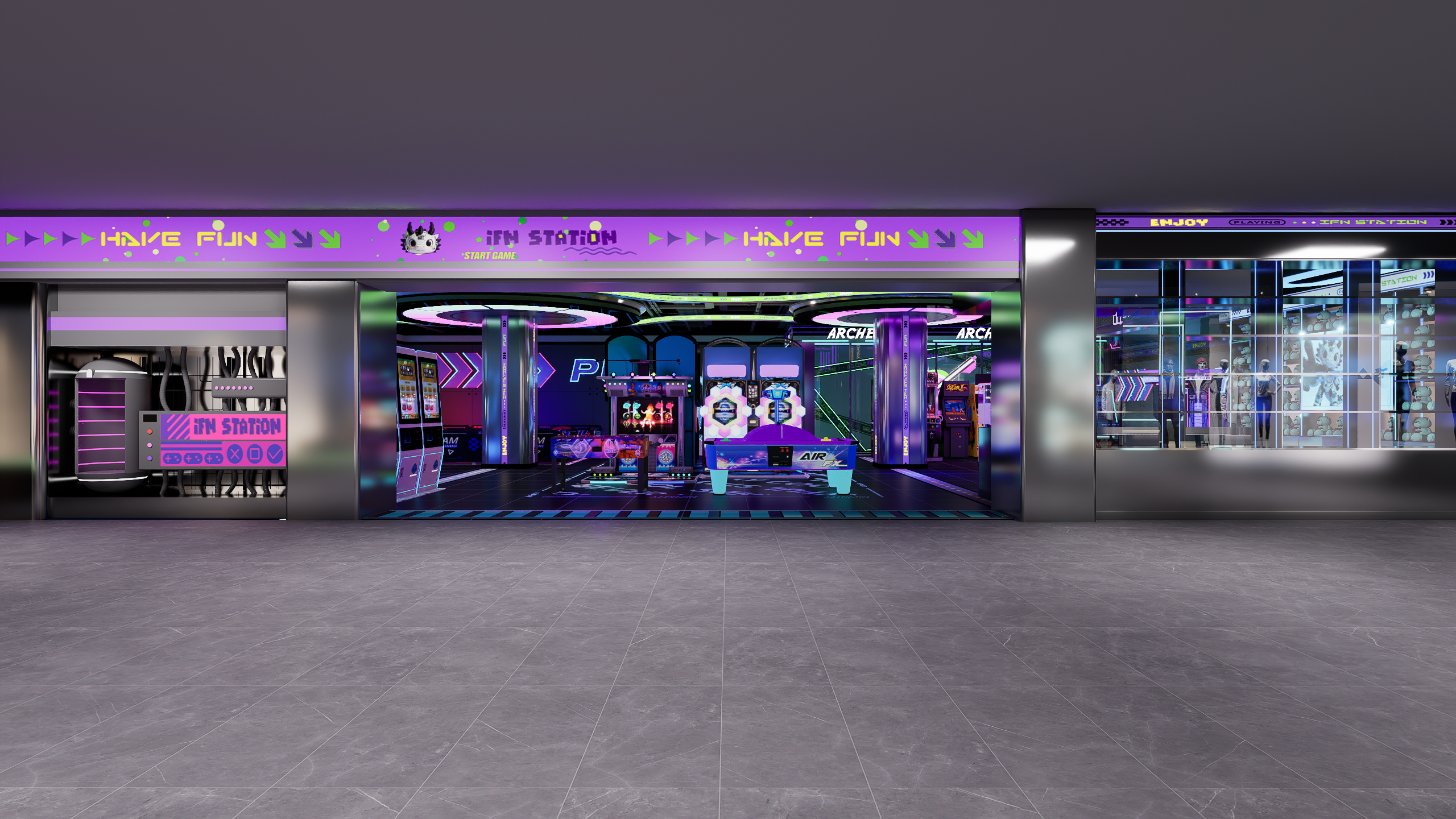 INFINI Indoor VR Entertainment Center render 1