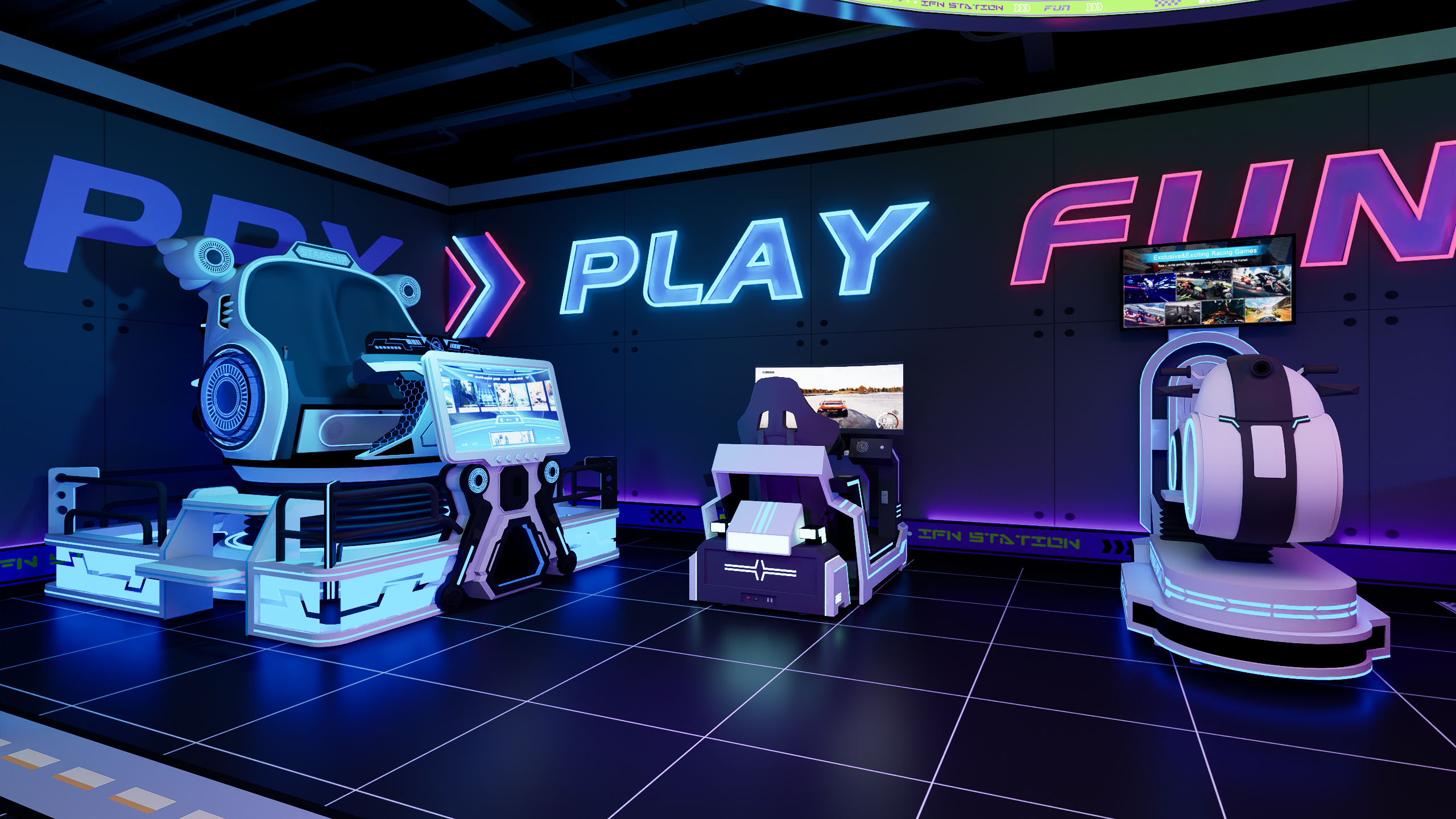 VR Motion Experience in 300sqm indoor VR entertainment center