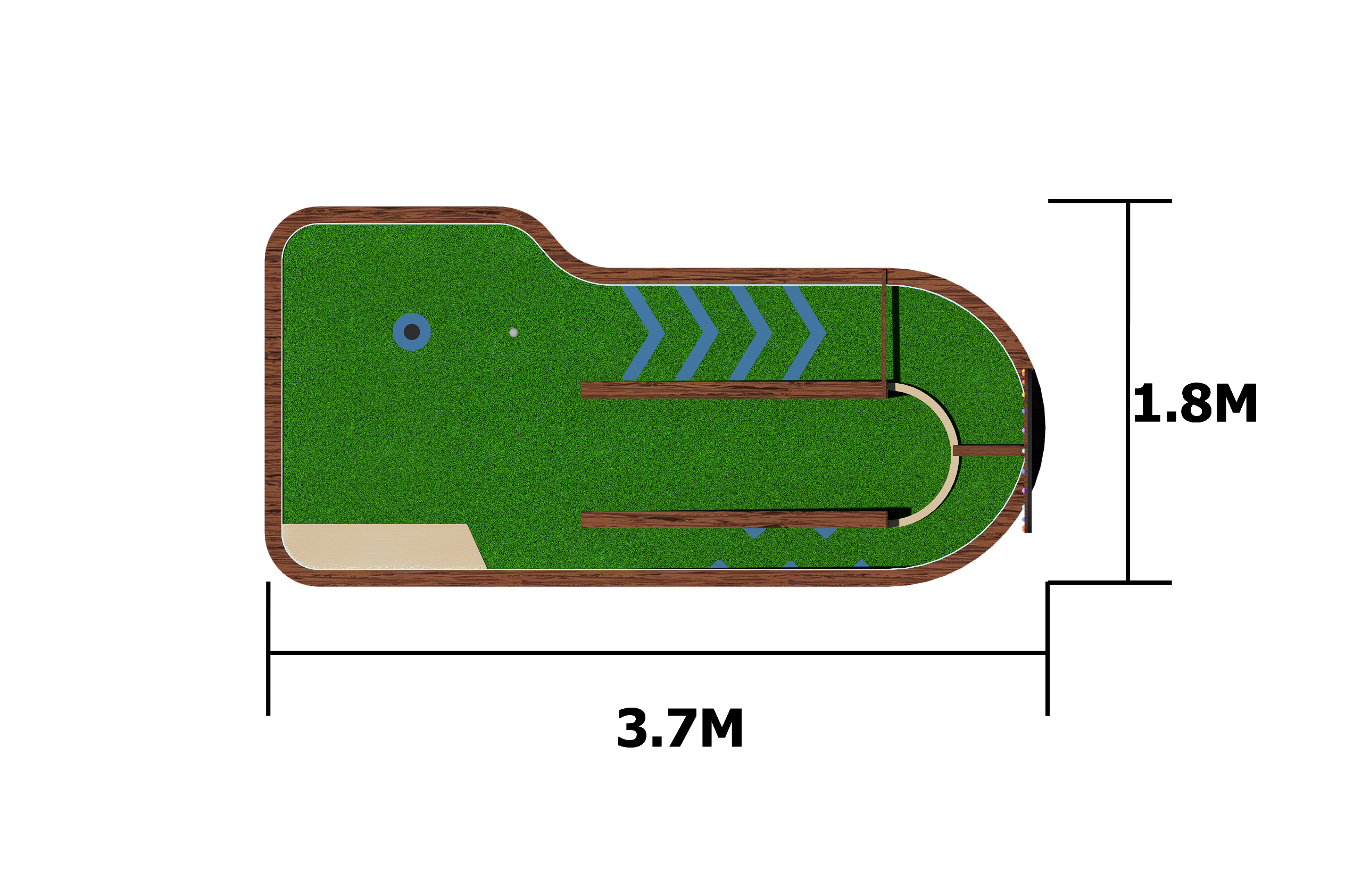 Curve Block Golf Hole – Indoor Mini Golf Hole