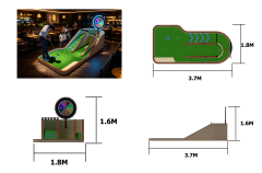 Curve Block Golf Hole – Indoor Mini Golf Hole