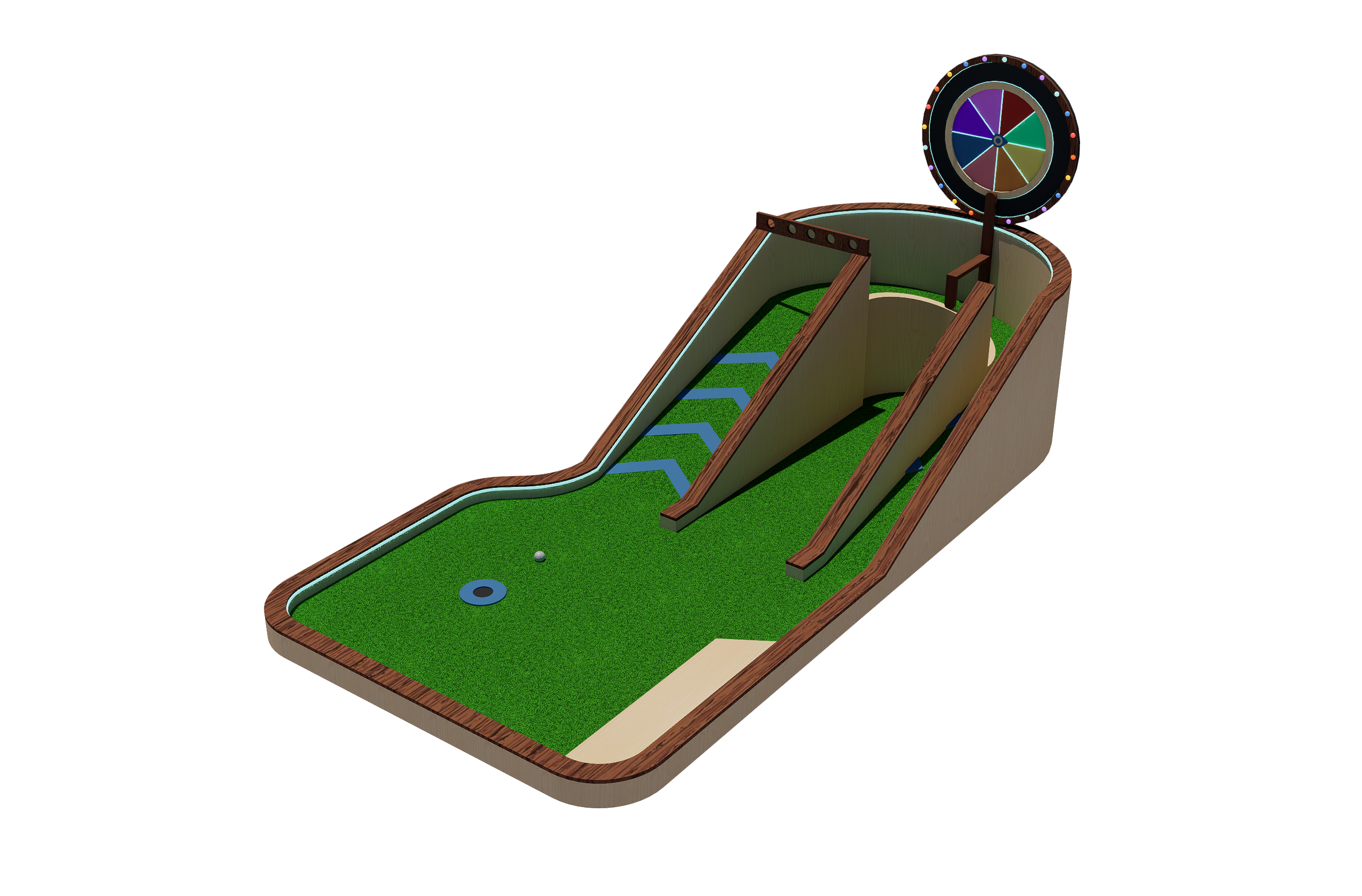 Curve Block Golf Hole – Indoor Mini Golf Hole