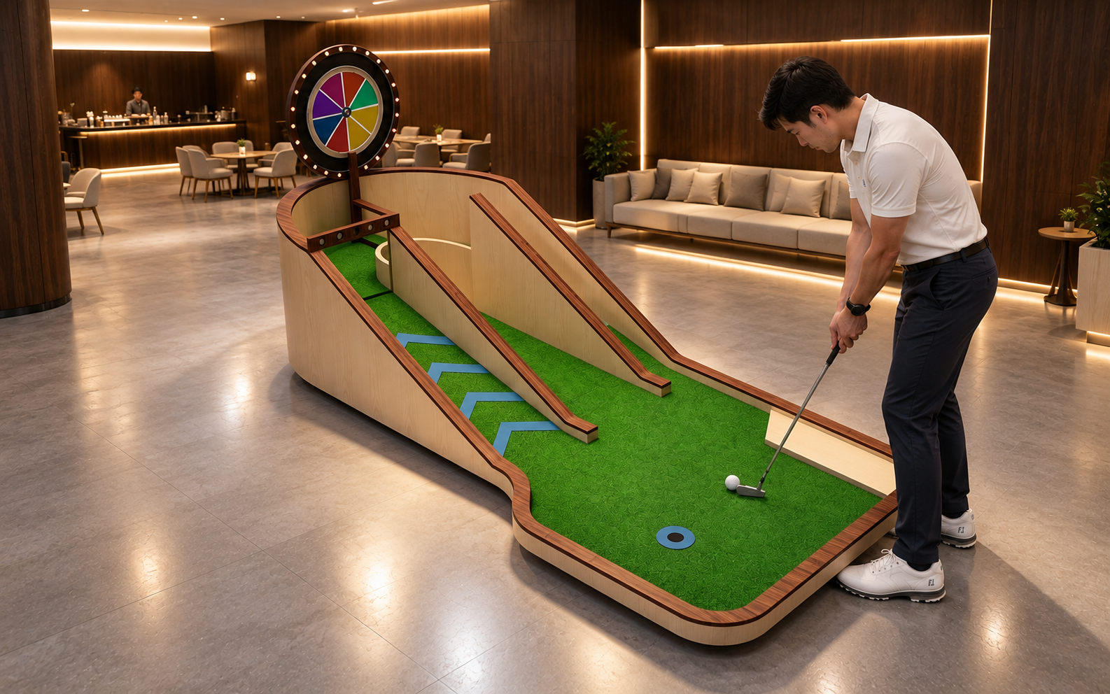 Curve Block Golf Hole – Indoor Mini Golf Hole