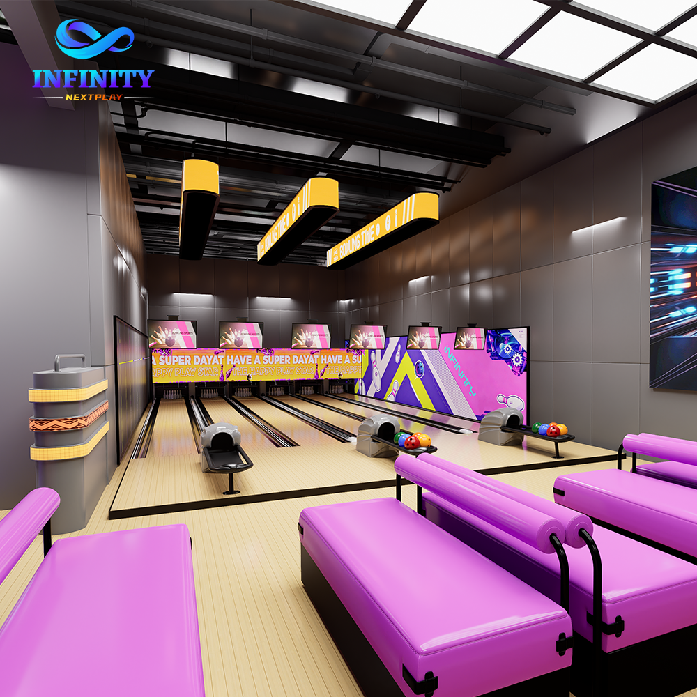 Germany bowling zone concept with lanes and player seating